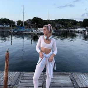 Pink Fabletics Leggings (Medium) and Top Set (Small)